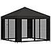 Gazebo da giardino con pareti laterali 3 x 3 m Antracite - Foto miniatura 3