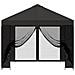 Gazebo da giardino con pareti laterali 3 x 3 m Antracite - Foto miniatura 5