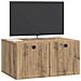 Mobile Porta TV da Muro Rovere Artigianale 59,5 x 41 x 30 cm - Foto miniatura 2