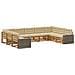 Set di divani da esterno con cuscino 9 pcs Naturale e Beige - Foto miniatura 1