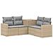 Set di divani 5 pz Beige e Grigio Chiaro - Foto miniatura 1