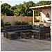 Set Divano da Giardino 11 pz Grigio polyrattan - Foto miniatura 4