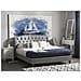 Letto In Tessuto Grigio Chiaro 140 X 200 Cm Bordeaux - Foto miniatura 2