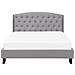 Letto In Tessuto Grigio Chiaro 140 X 200 Cm Bordeaux - Foto miniatura 26