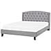 Letto In Tessuto Grigio Chiaro 140 X 200 Cm Bordeaux - Foto miniatura 18