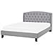 Letto In Tessuto Grigio Chiaro 140 X 200 Cm Bordeaux - Foto miniatura 9