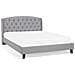 Letto In Tessuto Grigio Chiaro 140 X 200 Cm Bordeaux - Foto miniatura 14