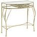 Tavolino Laterale In Stile Francese In Metallo 82x39x76 Cm Oro - Foto miniatura 1