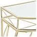 Tavolino Laterale In Stile Francese In Metallo 82x39x76 Cm Oro - Foto miniatura 3