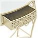 Tavolino Laterale In Stile Francese In Metallo 82x39x76 Cm Oro - Foto miniatura 6