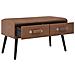 Tavolino Da Caffè Marrone Scuro 80x40x46 Cm In Similpelle - Foto miniatura 2