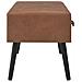 Tavolino Da Caffè Marrone Scuro 80x40x46 Cm In Similpelle - Foto miniatura 5