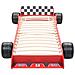Letto Bimbo ad Auto da Corsa 90x200 cm Rosso - Foto miniatura 3