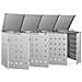 Copribidone per Spazzatura Quadruplo 240 L in Acciaio Inox - Foto miniatura 6