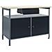 Banco da Lavoro Nero 120x60x85 cm in Acciaio e Legno Multistrato - Foto miniatura 1