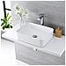 Lavabo Da Appoggio Ceramica Bianco Forma Rettangolare Dimensioni 50x39x13 Cm - Foto miniatura 1