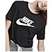 Tshirt Nsw Essntl Crp Icn Frt Donna Bianco - Foto miniatura 4