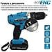 Trapano avvitatore foratura a percussione 21V valigetta 24 accessori 2 batterie - Foto miniatura 2