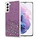 Custodia Compatibile Con Samsung Galaxy S21 Plus In Viola Con Glitter - Coperchio Protettivo In Silicone Tpu Flessibile Con Glitter Scintillanti - Foto miniatura 1
