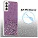 Custodia Compatibile Con Samsung Galaxy S21 Plus In Viola Con Glitter - Coperchio Protettivo In Silicone Tpu Flessibile Con Glitter Scintillanti - Foto miniatura 4