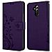 Custodia Compatibile Con Huawei Mate 20 Lite In Lilla Scuro Fiore - Coperchio Protettivo In Design Floreale Con Chiusura Magnetica, Funzione Stand E Slot Per Carte - Foto miniatura 8