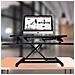 Dm05d16 Bk Postazione Lavoro - Altezza Regolabile 12-43cm - Ampia Piattaforma 76-49cm - Portata 10kg - Scrivania Ergonomica Per Lavorare In Piedi Con Supporto Per Tastiera - Foto miniatura 5