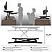 Dm05d16 Bk Postazione Lavoro - Altezza Regolabile 12-43cm - Ampia Piattaforma 76-49cm - Portata 10kg - Scrivania Ergonomica Per Lavorare In Piedi Con Supporto Per Tastiera - Foto miniatura 3