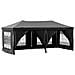 Tenda Per Feste Pieghevole Con Pareti Laterali Nero 3x6 M - Foto miniatura 1