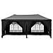 Tenda Per Feste Pieghevole Con Pareti Laterali Nero 3x6 M - Foto miniatura 5