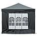 Tenda Per Feste Pieghevole Con Pareti Laterali Nero 3x6 M - Foto miniatura 9