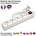 Ciabatta Francese 5x16a Con Interruttore, 1m, Ce E Nf - Foto miniatura 1