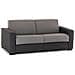 Divano Letto Algisa, Divano A 2 Posti Large, 100% Made In Italy, Sofà Soggiorno Con Apertura Girevole, In Tessuto Imbottito, Con Braccioli Slim, Cm 180x95h90, Grigio E Antracite - Foto miniatura 2