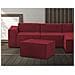 Pouf Barbara, Pouf Da Salotto, 100% Made In Italy, Poltroncina Relax In Tessuto Imbottito, Cm 80x70h43, Rosso - Foto miniatura 1