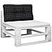 Cuscino Per Pallet Motivo A Quadri Nero 70x40x12 Cm In Tessuto - Foto miniatura 3