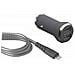 Caricabatterie Auto 2.4a Ic Smart + Cavo Rinforzato Usb A/lightning, Grigio - Foto miniatura 2