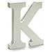Lettera K Legno Bianco (1,8 X 21 X 17 Cm) (12 Unità) - Foto miniatura 2