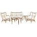 Set Da Giardino Con Tavolo 4 Posti Brindisi Rattan Naturale - Foto miniatura 2