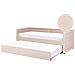 Letto Estraibile Velluto A Coste Mimizan 90 X 200 Cm Rosa Pastello - Foto miniatura 6
