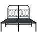 Giroletto Con Testiera In Metallo Nero 120x190 Cm - Foto miniatura 5