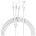 Cavo Usb 3 In 1 Micro Usb, Usb-c, Lightning 1m Bianco Va0122 Vayox - Foto miniatura 5