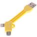 Connettore 2 In 1 Semirigido Ip5/6 E Micro Usb 8x2 Cm. Colore Giallo - Foto miniatura 1