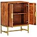 Credenza 60x35x75 Cm In Legno Massello Di Acacia - Foto miniatura 2