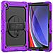 Custodia Difensiva Con Protezione Schermo Per Samsung Galaxy Tab A7 T500 Viola - Foto miniatura 1
