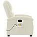 Poltrona Massaggiante Reclinabile Elettrica Crema Velluto - Foto miniatura 9