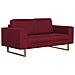 Lusso Casadino -  Divano A 2 Posti In Tessuto Rosso Vino - Foto miniatura 1