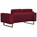 Lusso Casadino -  Divano A 2 Posti In Tessuto Rosso Vino - Foto miniatura 3