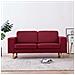 Lusso Casadino -  Divano A 2 Posti In Tessuto Rosso Vino - Foto miniatura 8