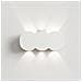 Applique Da Muro 6 Led Lampada A Parete Bianca Con Luce Bianco Freddo 15x8x3cm - Foto miniatura 2