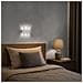 Applique Da Muro 6 Led Lampada A Parete Bianca Con Luce Bianco Freddo 15x8x3cm - Foto miniatura 3