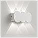 Applique Da Muro 6 Led Lampada A Parete Bianca Con Luce Bianco Freddo 15x8x3cm - Foto miniatura 1